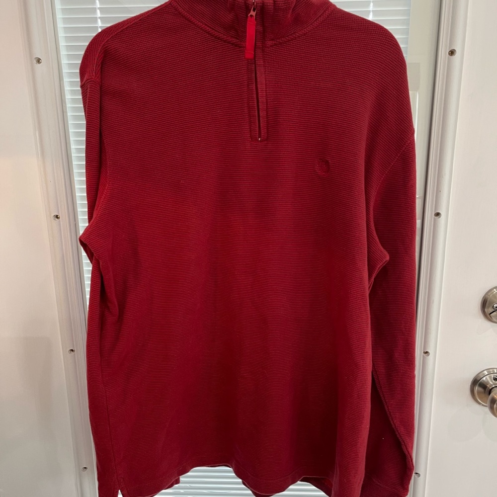 Chaps Pullover Zip-Up Jacket GUC Red Size Large
